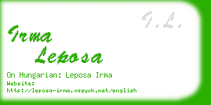 irma leposa business card